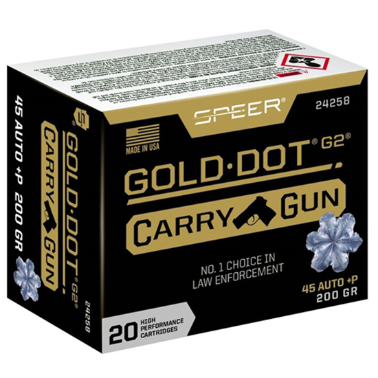 SPEER 45ACP+P 200GR GOLD DOT CARRY GUN HP 20/10 - Ammunition
